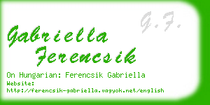 gabriella ferencsik business card